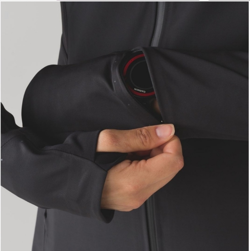 NWOT Lululemon Sleet Sprinter Jacket 4 Black Rain - Picture 9 of 14